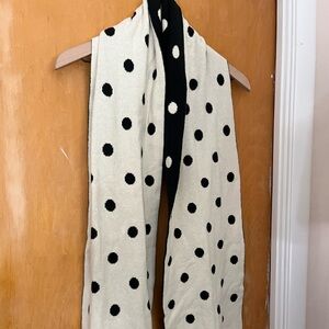 GAP Black and Cream Polka Dot Scarf